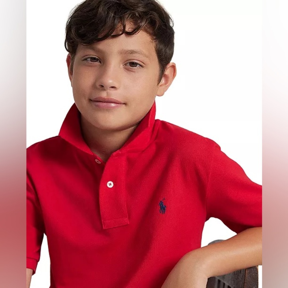 Polo Ralph Lauren Boys Cotton Mesh Logo Polo Shirt, L (12-14) MSRP $50 - Picture 9 of 9